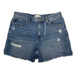 KanCan Distressed Mid Rise 5" Denim Shorts Women's 13/30
